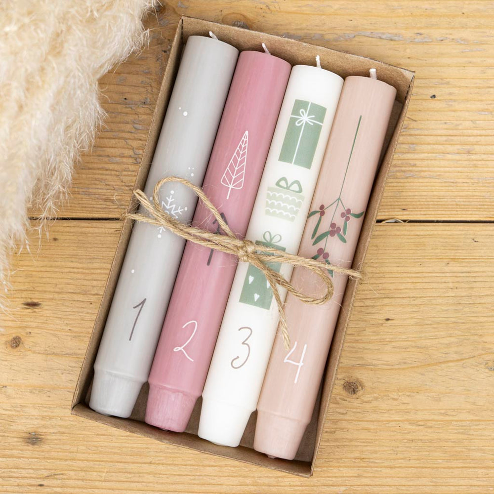 4 Stabkerzen Adventskranz