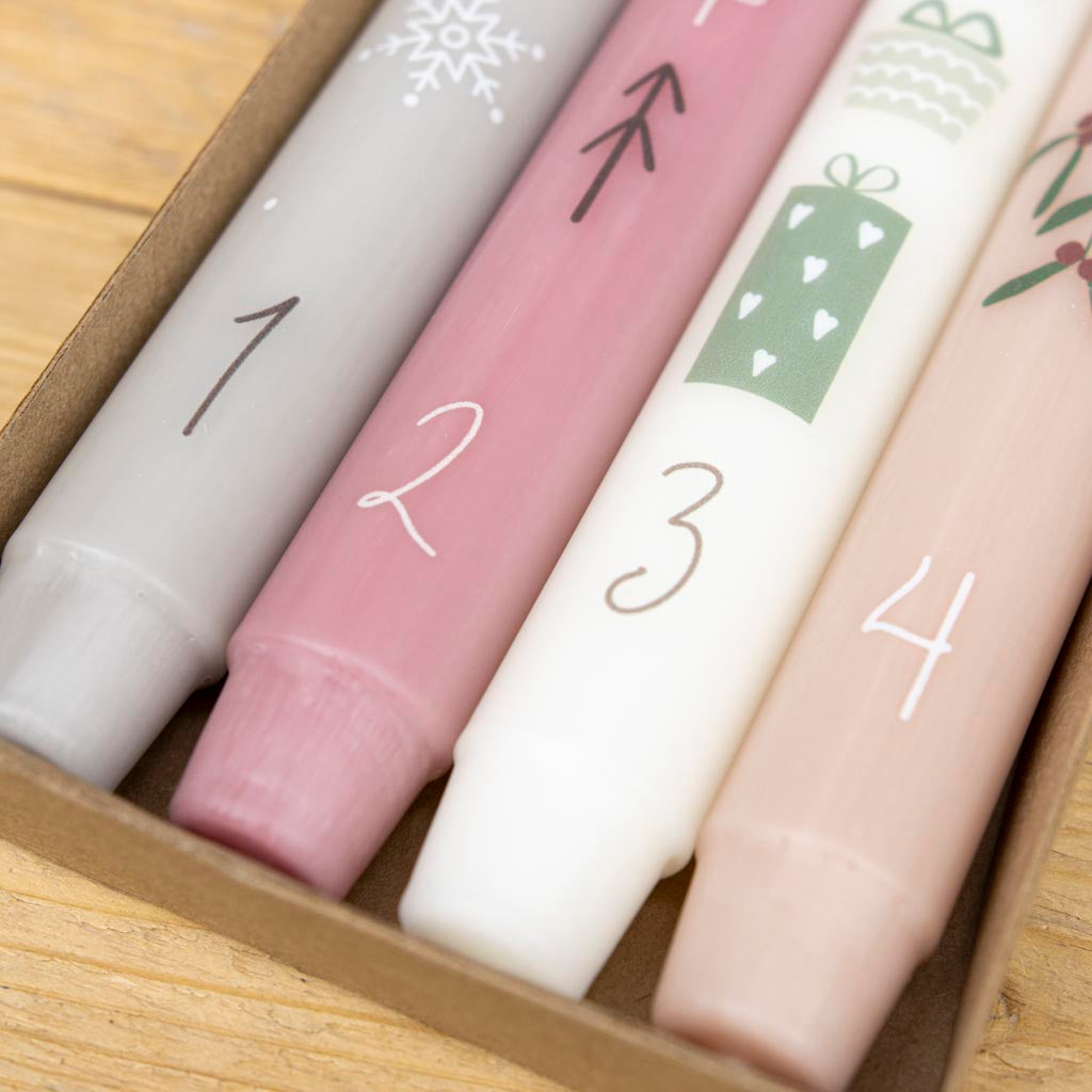 Kerzen Adventskranz mit Motiv