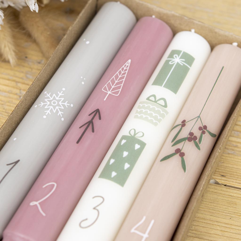 4 Adventskranzkerzen