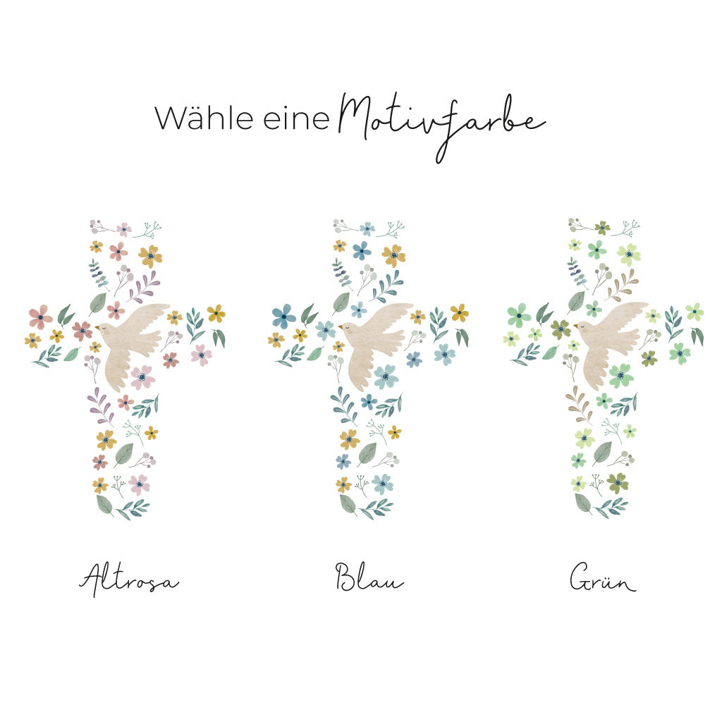 Taufkerze Mona in 3 tollen Farben