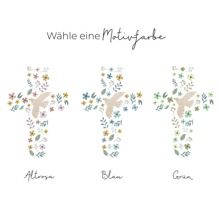 Taufkerze Mona in 3 tollen Farben