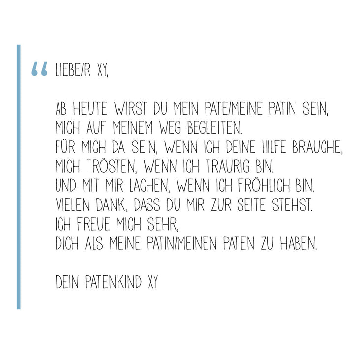 Patenbrief zur Taufe und Kommunion