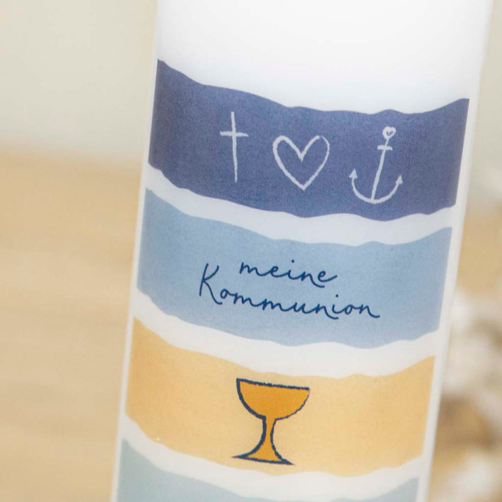 Kommunionkerze Glaube Liebe Hoffnung Julian