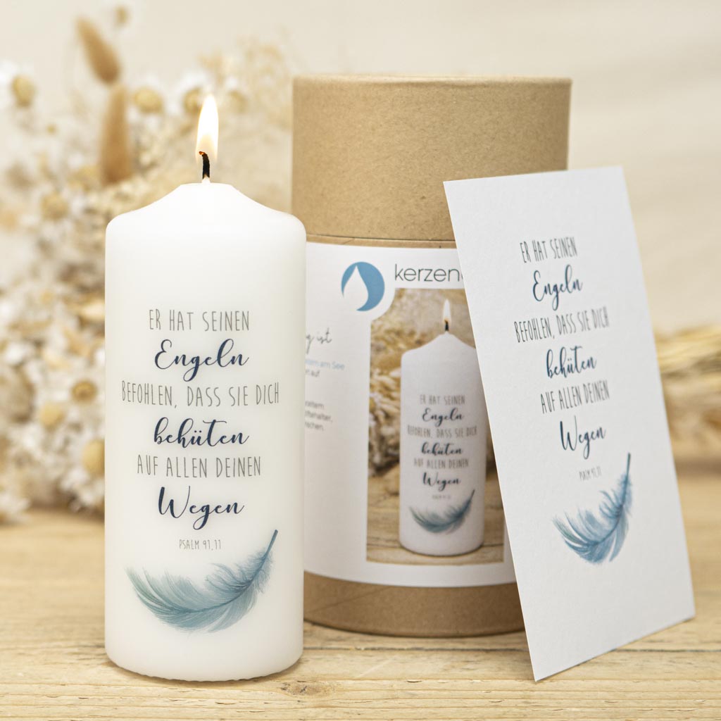Geschenkkerze Psalm 91,11