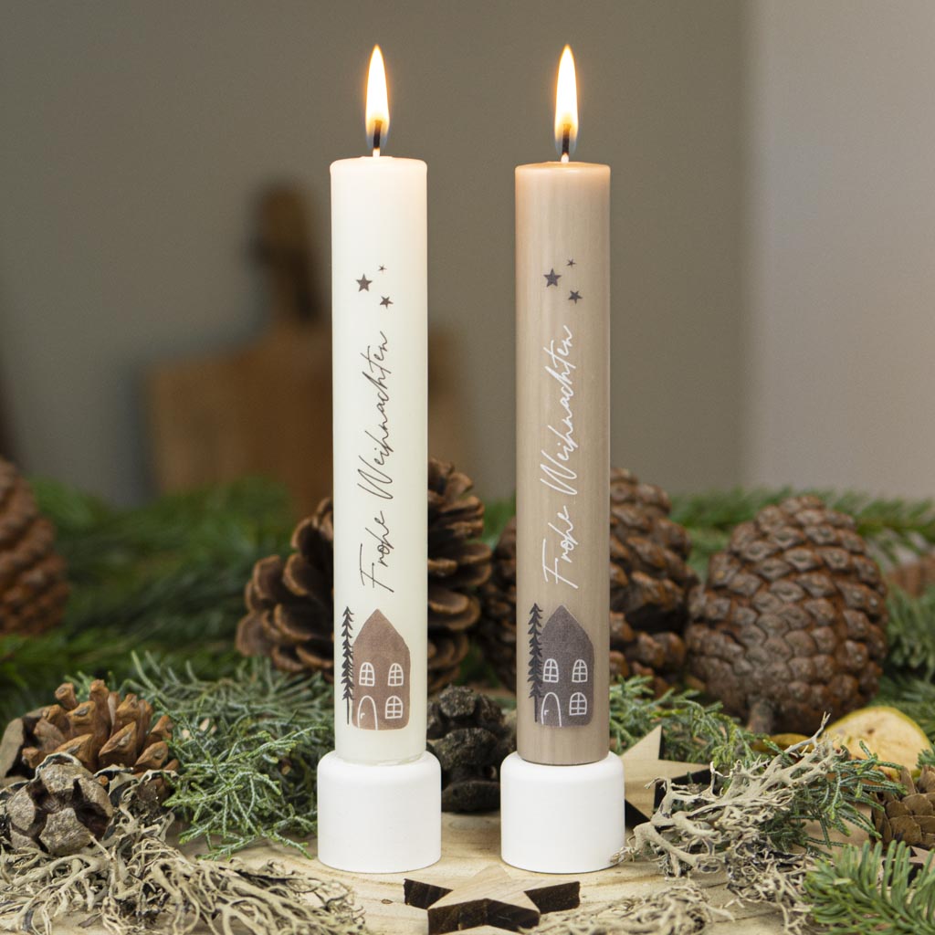 Stabkerze Frohe Weihnachten