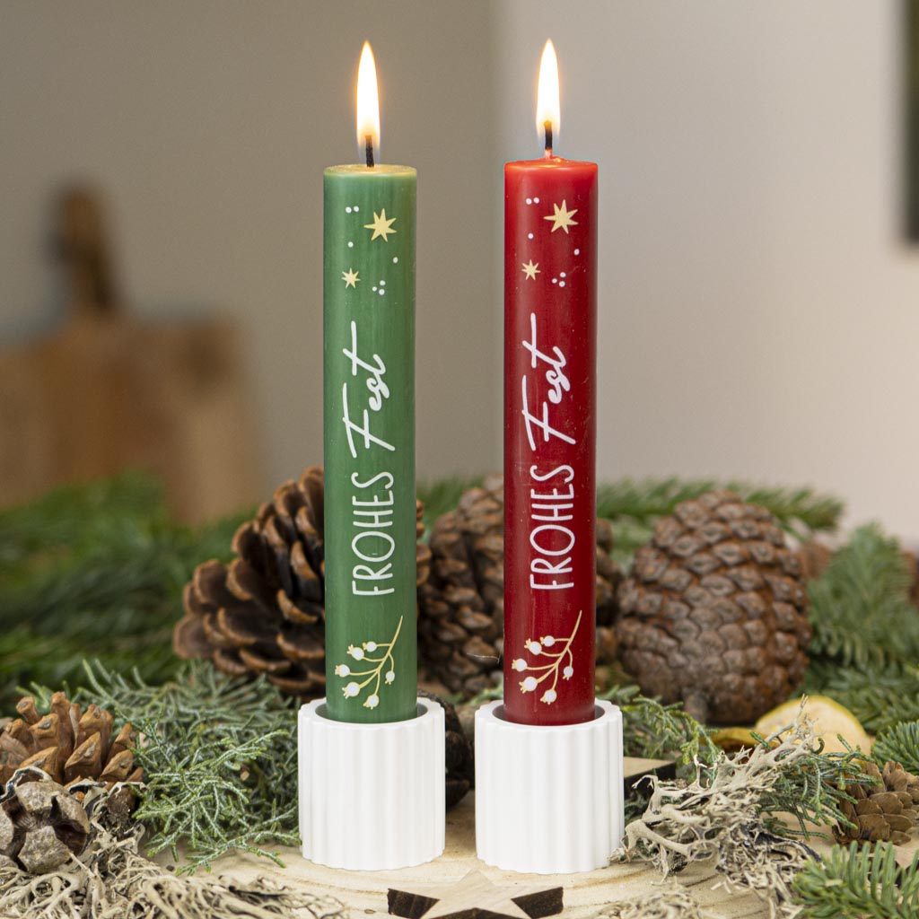 Stabkerze Frohes Fest