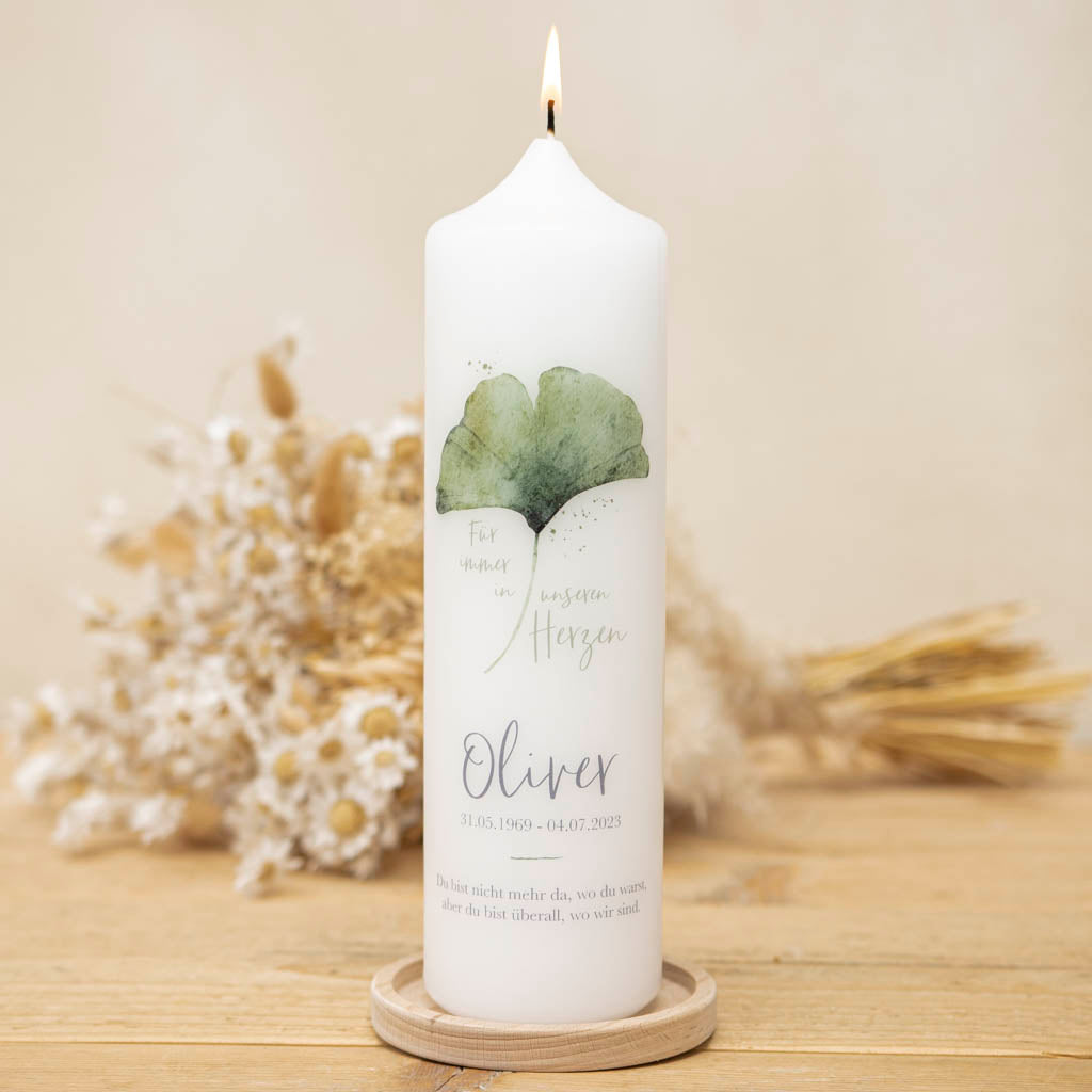 Trauerkerze Ginkgo Papa