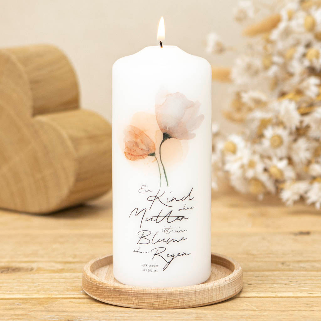 Muttertag Kerze Blumen