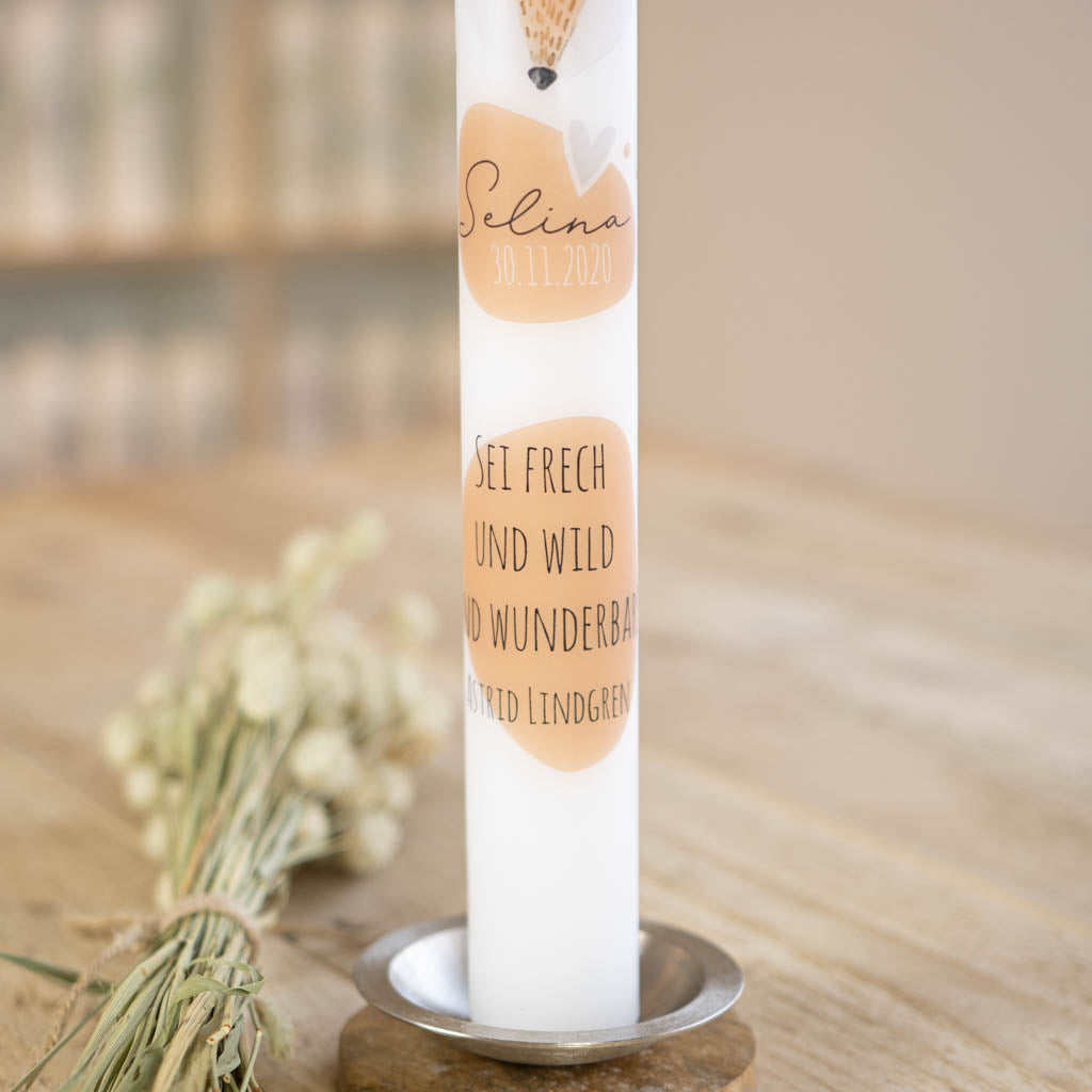 Kommunionkerze sei frech und wild und wunderbar