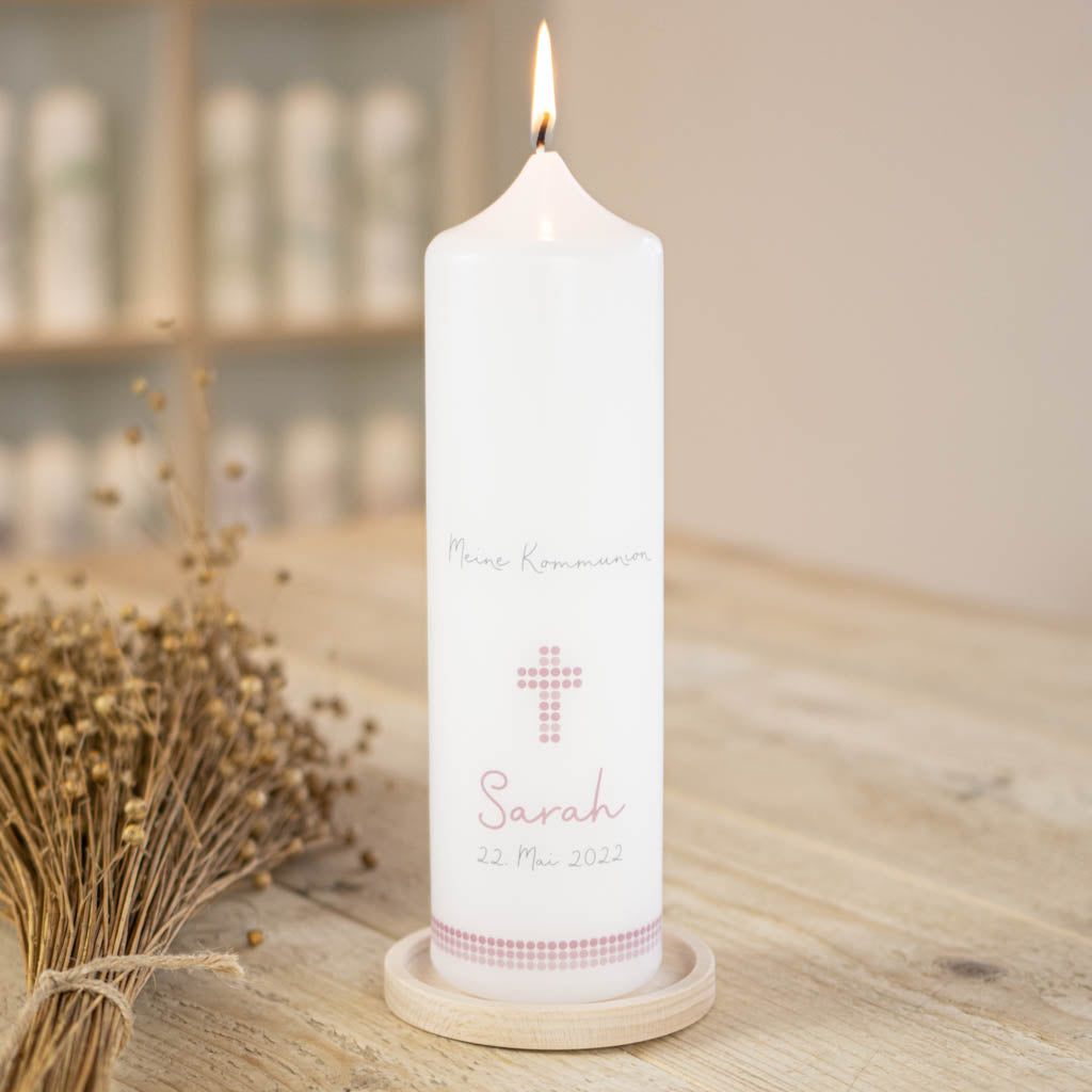 Kommunionkerze meine Kommunion Kreuz