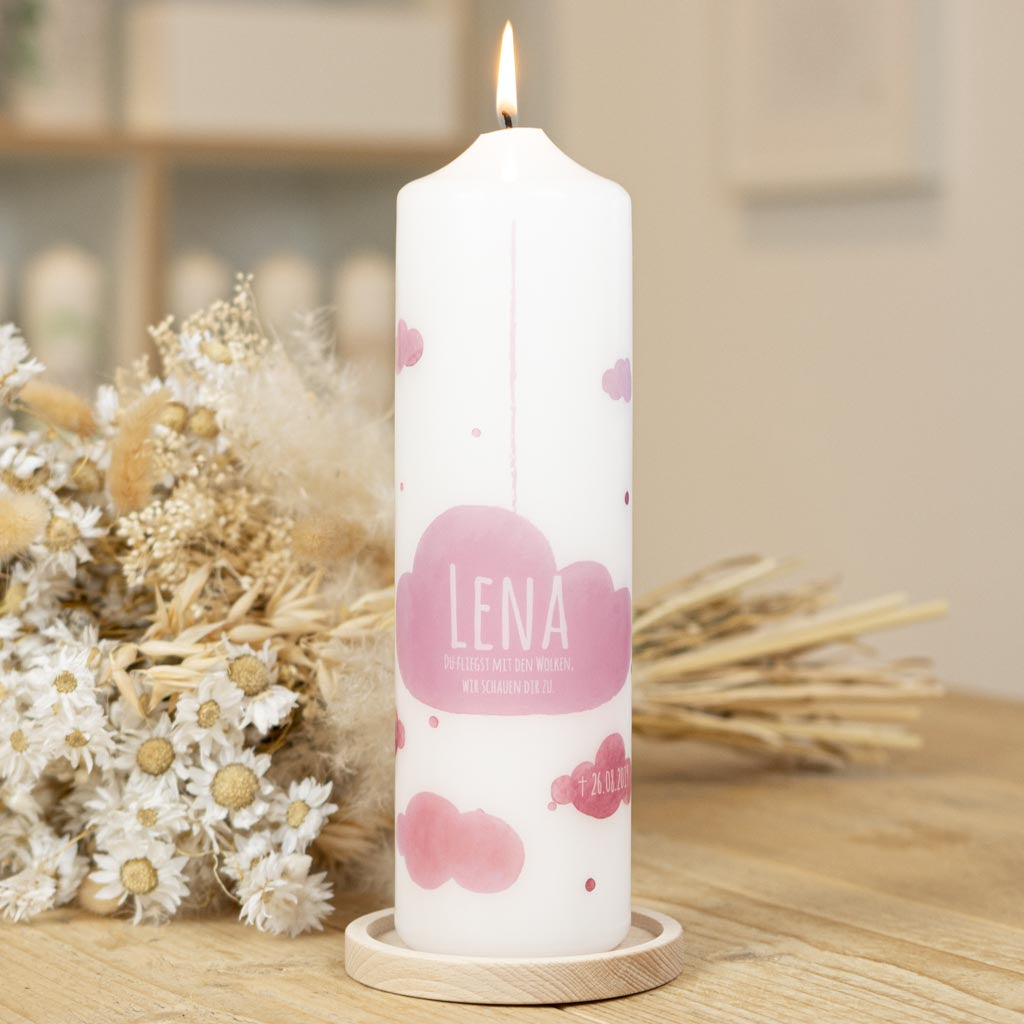 Trauerkerze Sternenkind Mädchen in Rosa