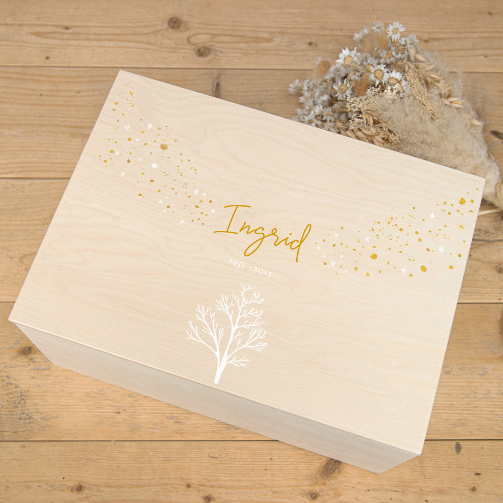 Erinnerungsbox Sternenhimmel modern und schlicht