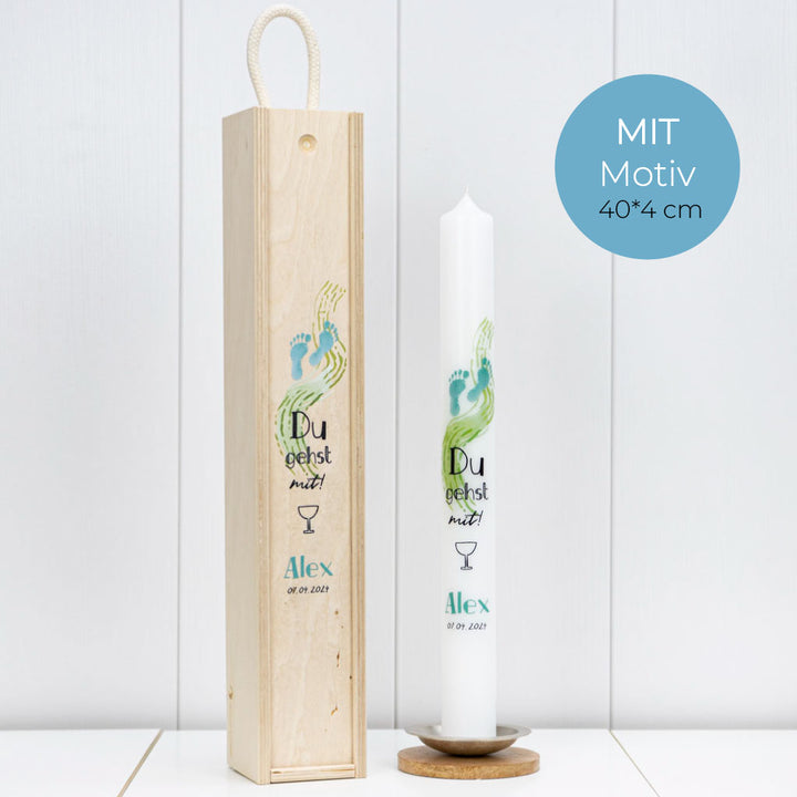 Kerzenbox Holz mir Motiv für 40cm Kerzen