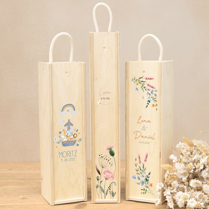 Kerzenbox zur Taufe, Hochzeit und Kommunion passend zur personalisierten Kerze