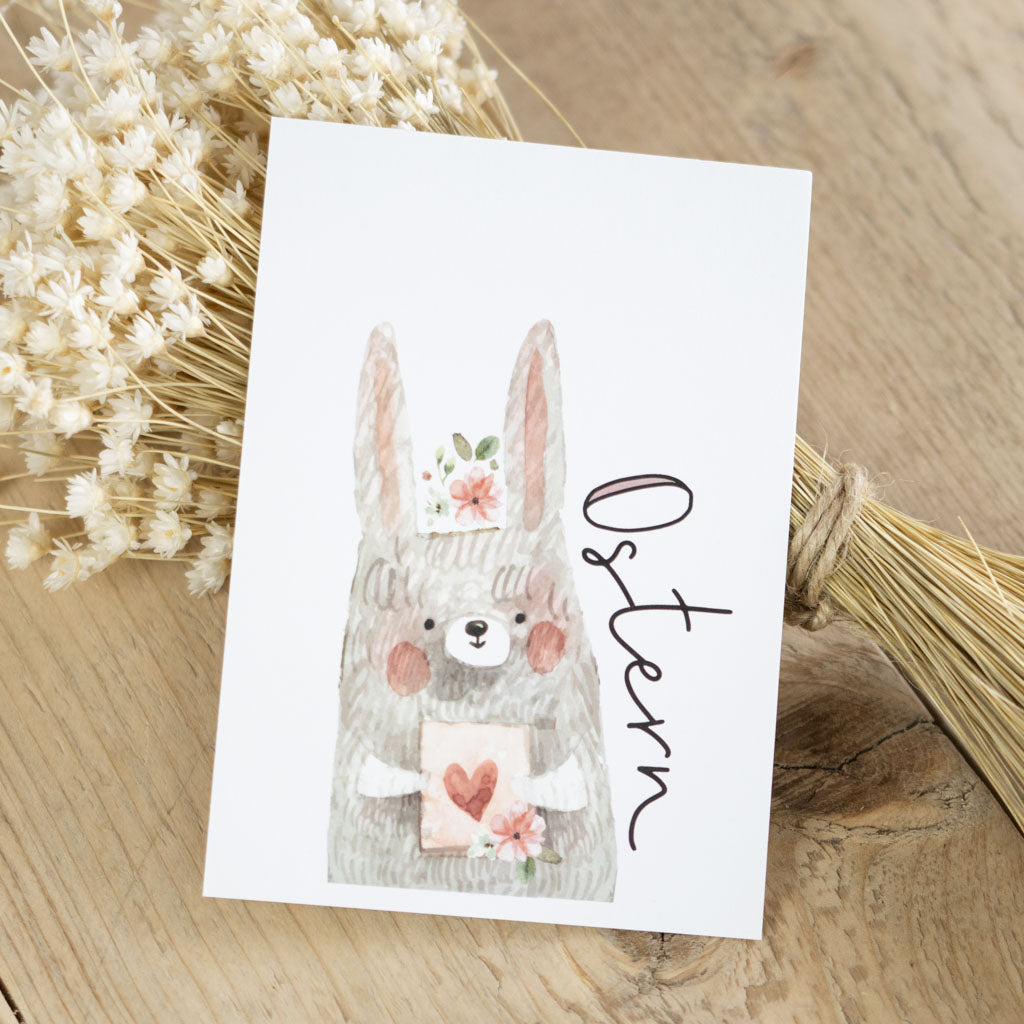 Grußkarte „Ostergrüße“ – Osterkarte, DIN A6