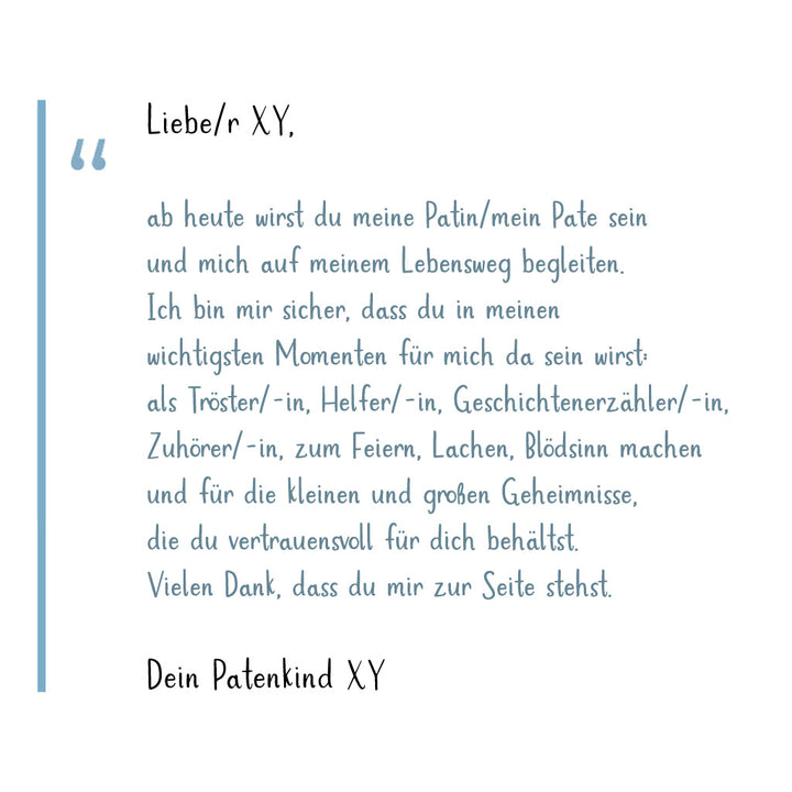 Text für Patenbriefe vom Kerzenonkel