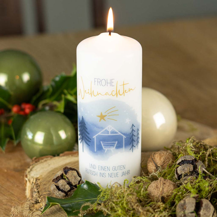 Weihnachtskerze Weihnachtskrippe