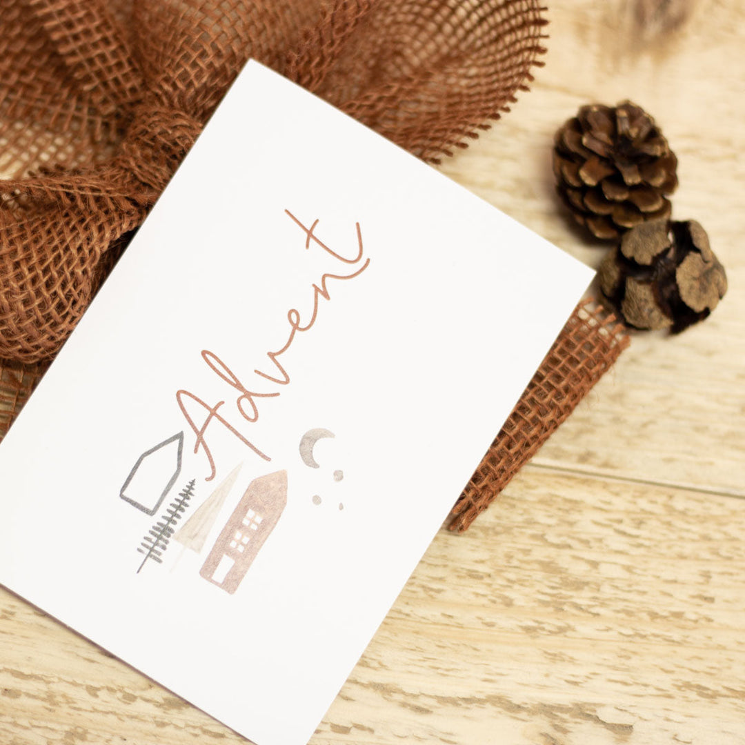 Grußkarte „Weihnachten - Advent modern“ – Weihnachtskarte, DIN A6