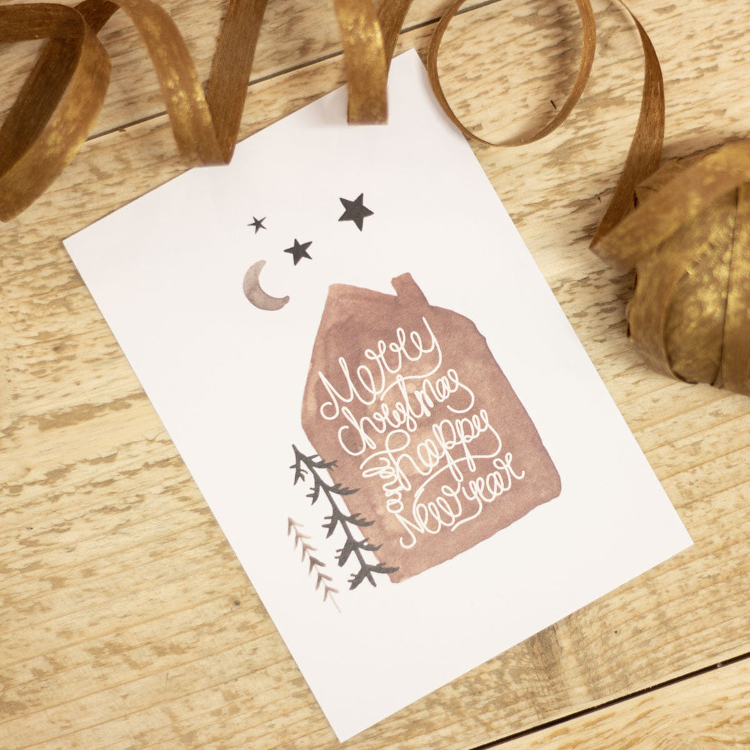 Grußkarte „Weihnachten - merry Christmas“ – Weihnachtskarte, DIN A6