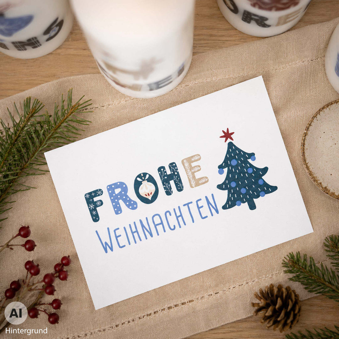 Grußkarte „Advent - Hygge“ – Weihnachtskarte, DIN A6