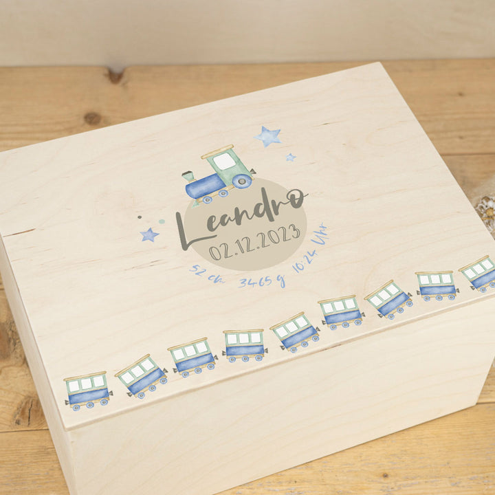 Erinnerungsbox Baby Lokomotive 