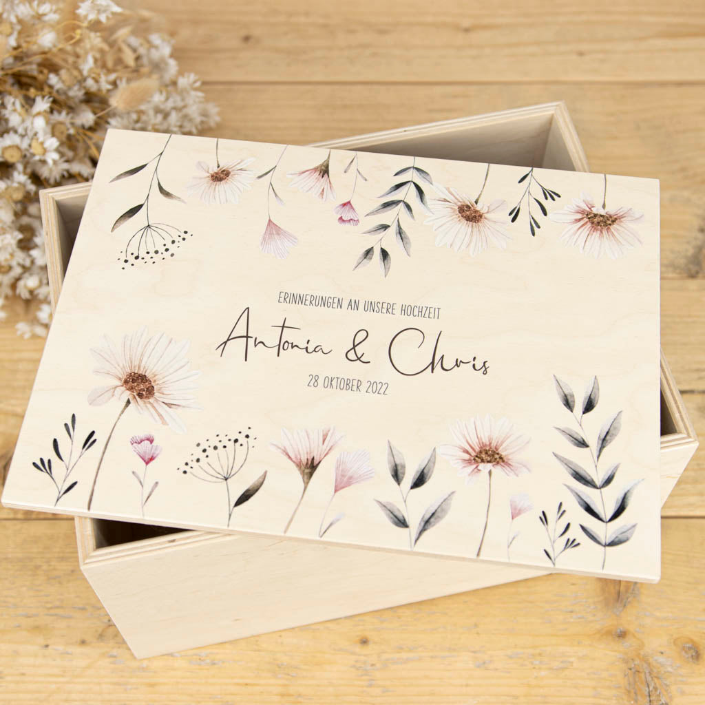 Erinnerungsbox zur Hochzeit zur Aufbewahrung von kostbaren Erinnerungsstücken