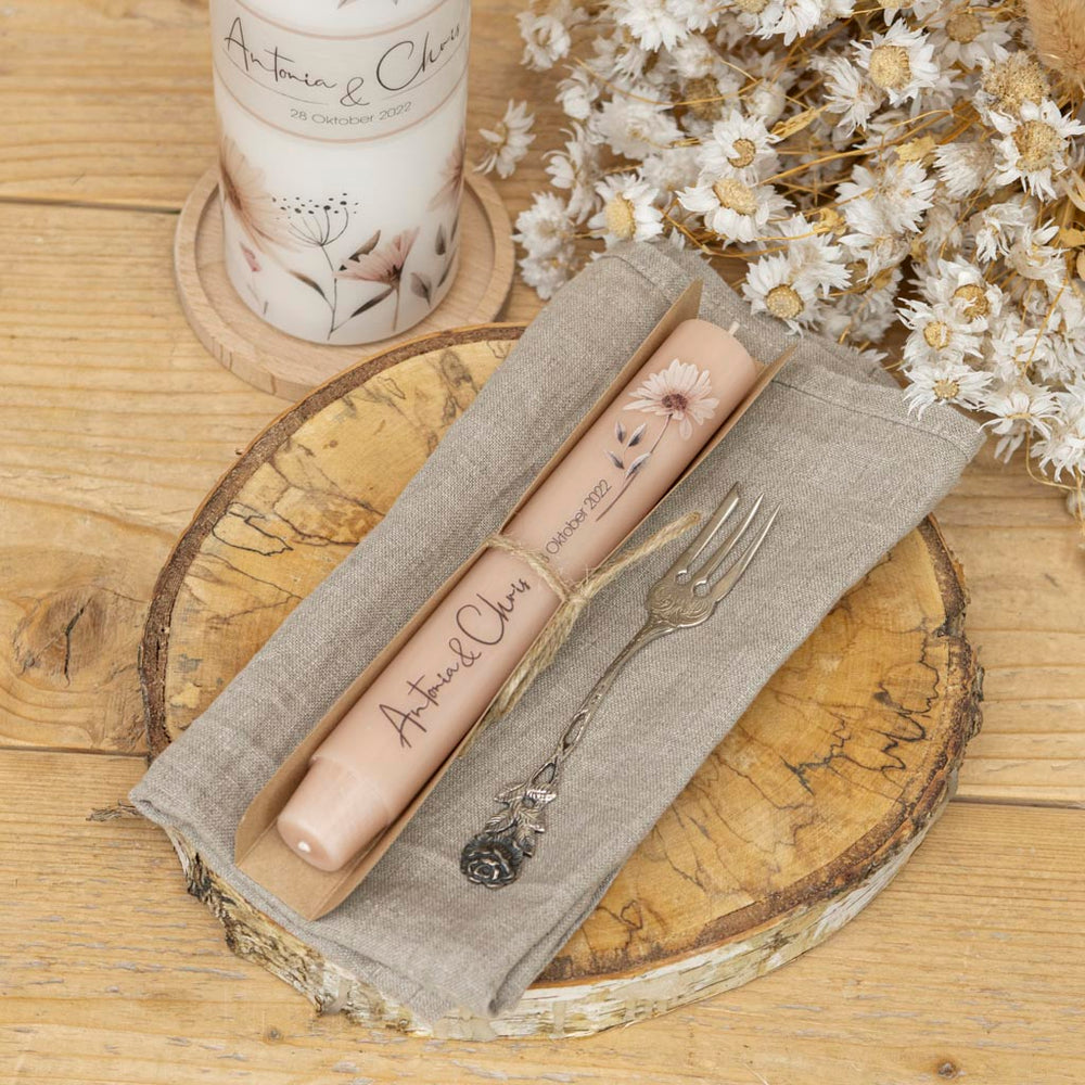 Gastgeschenk Kerze passend zur Hochzeitskerze mit Geschenkverpackung