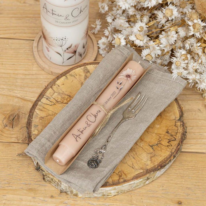 Gastgeschenk Kerze passend zur Hochzeitskerze mit Geschenkverpackung