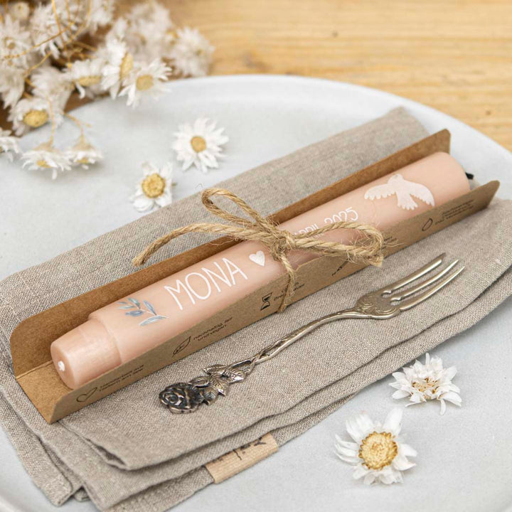 Kerzen als Geschenk für Gäste mit Verpackung