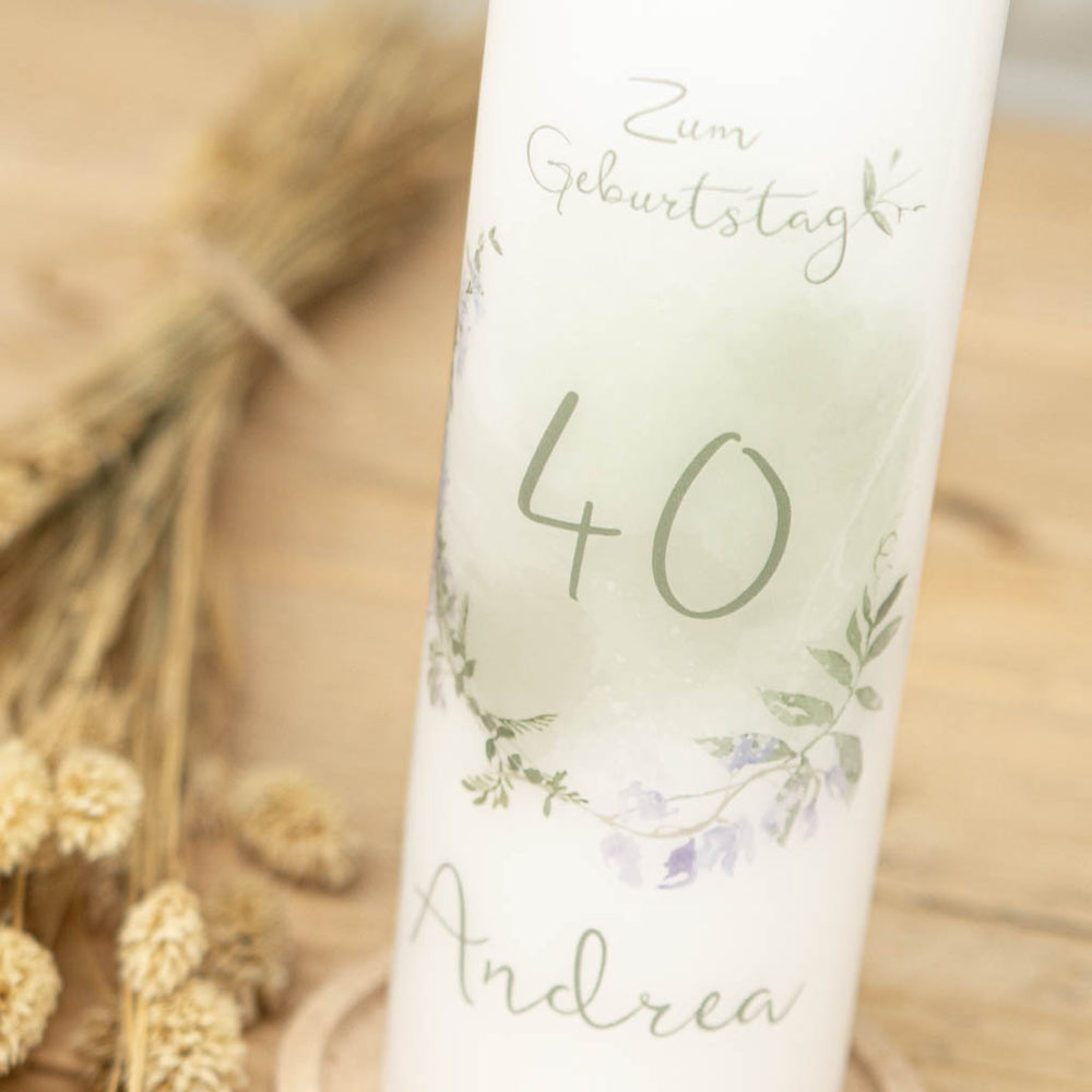 Geburtstagskerze Floral