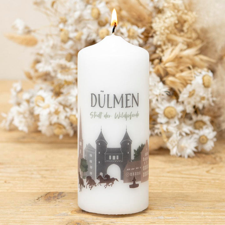 Geschenkkerze Dülmen Stadt der Wildpferde
