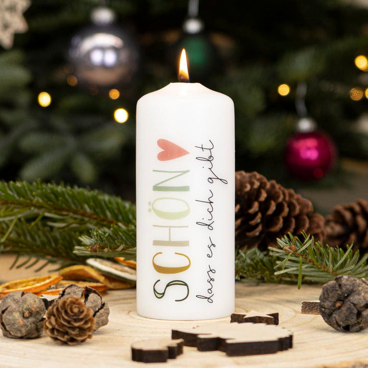 Geschenk zu Weihnachten Schön dass es dich gibt als Kerze