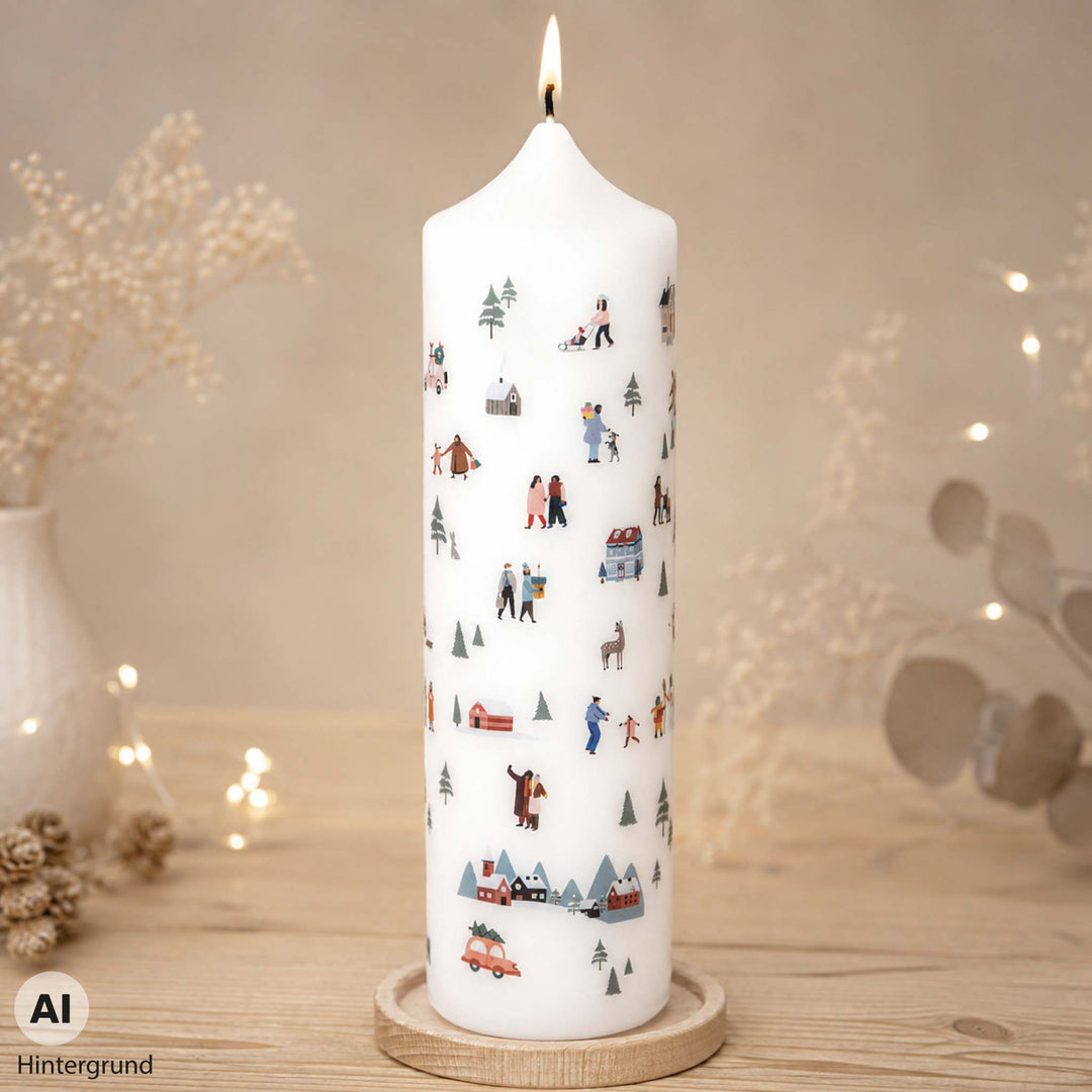 Große Adventskerze 1-24 Wimmelbild