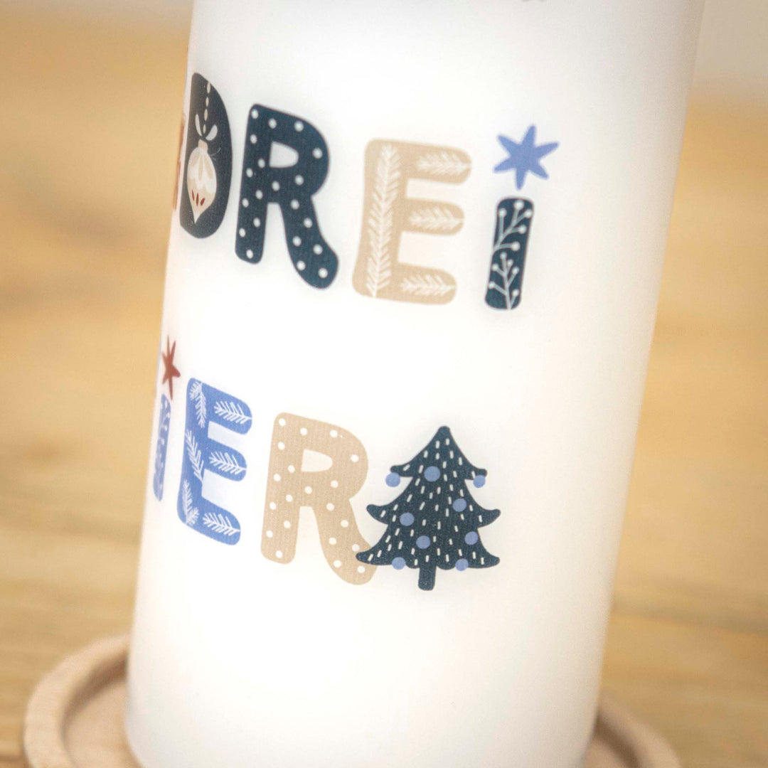Große Adventskerze mit Zahlen Hygge