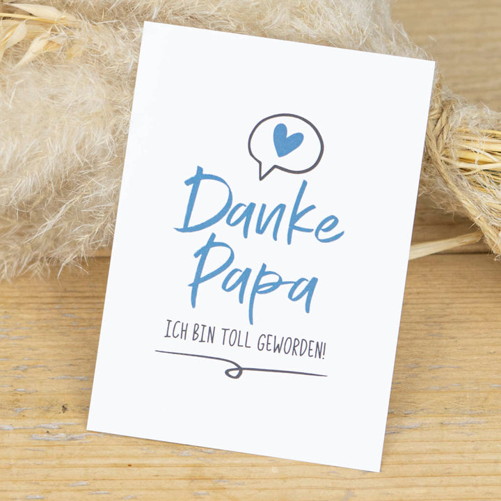 Grußkarte Danke Papa ich bin toll geworden