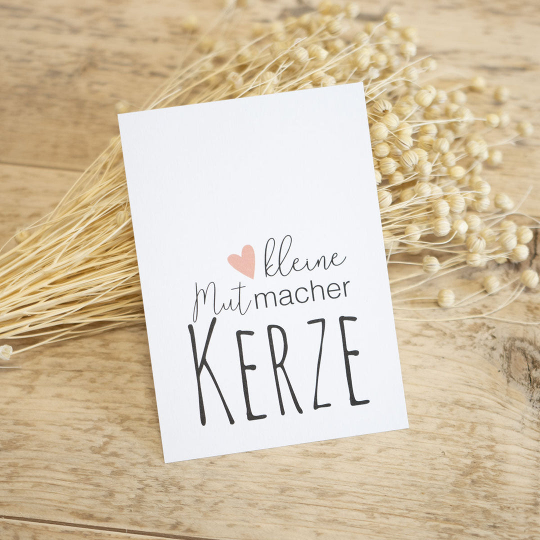 Grußkarte „kleine MUTmacher Kerze“ – Mutmach-Karte, DIN A6