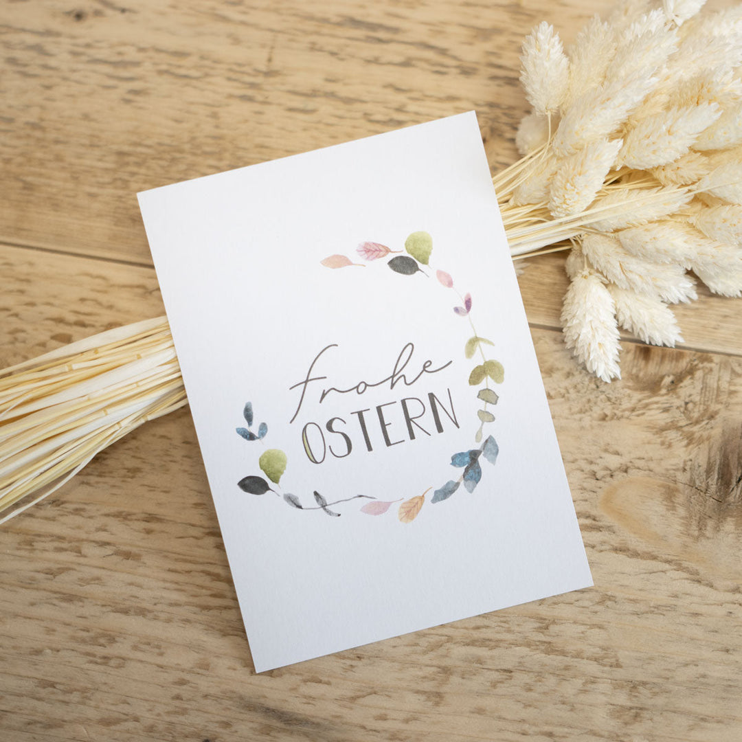 Grußkarte „frohe Ostern“ – Osterkarte, DIN A6