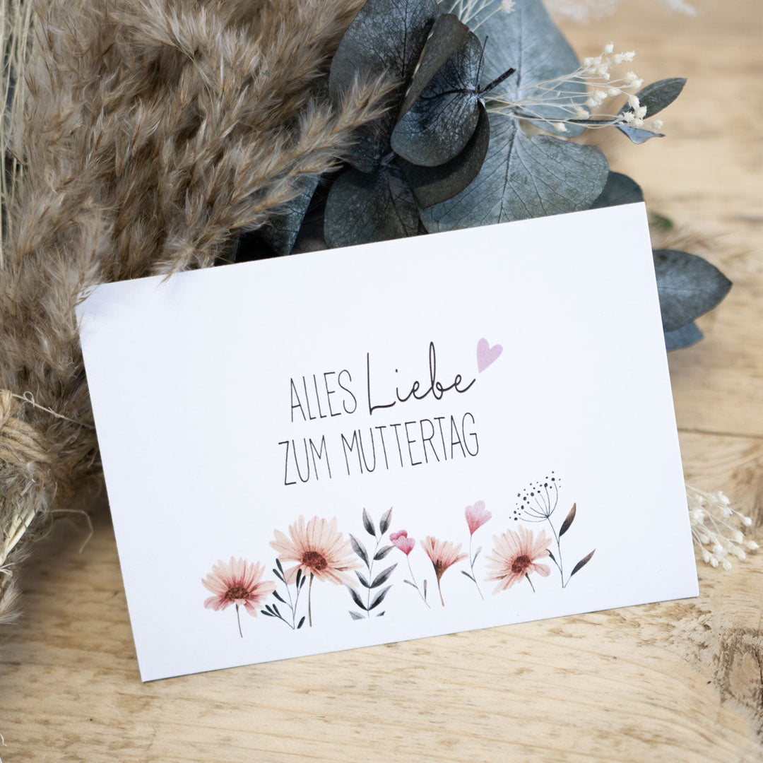 Grußkarte „Alles Liebe zum Muttertag“ – Muttertagskarte, DIN A6