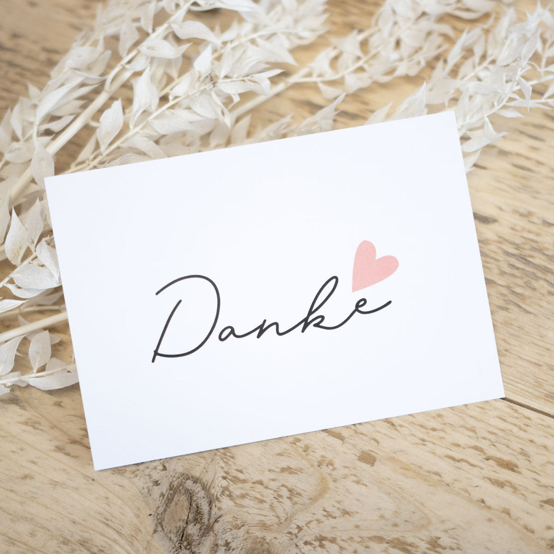 Grußkarte „Danke“ – Dankeskarte, DIN A6
