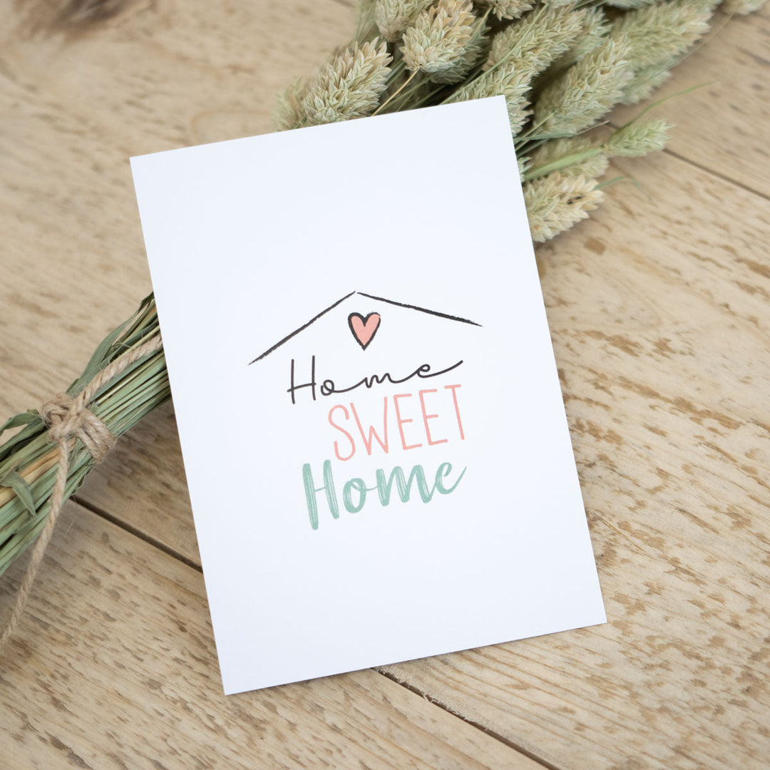 Grußkarte „Home sweet home“ – Mutmach-Karte, DIN A6