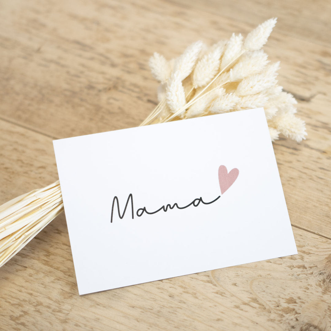 Grußkarte „Mama Herz“ – Muttertagskarte, DIN A6