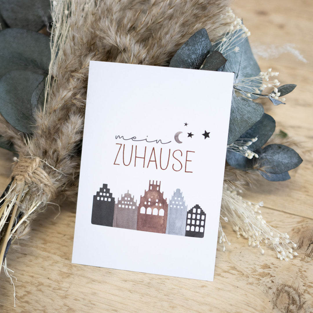 Grußkarte „mein Zuhause“ – Weihnachtskarte, DIN A6