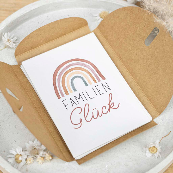 Grußkarten Set Familie mit Geschenkverpackung