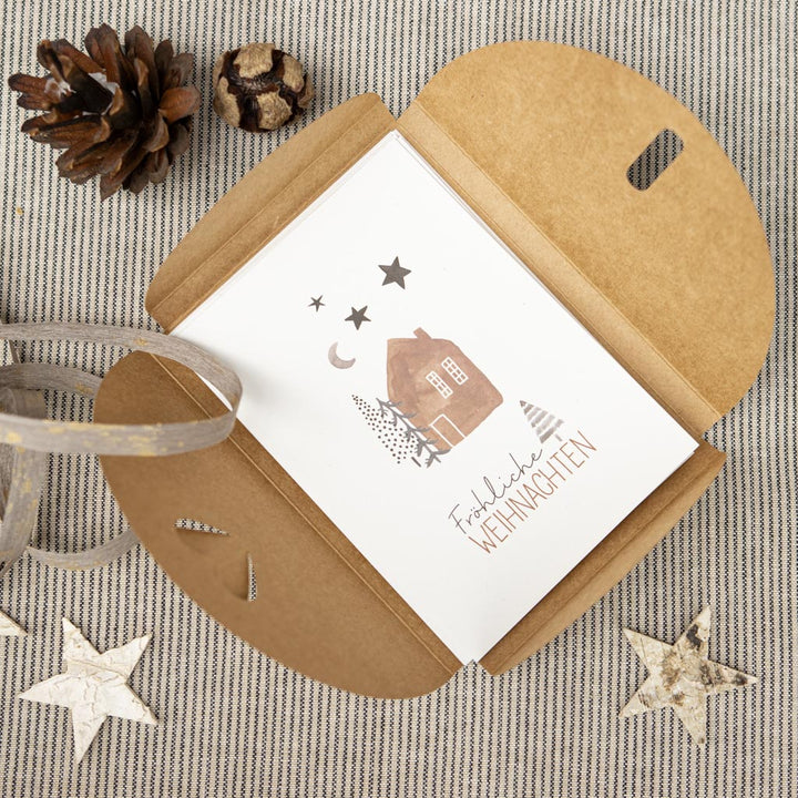 Grußkarte frohe Weihnachten im Set