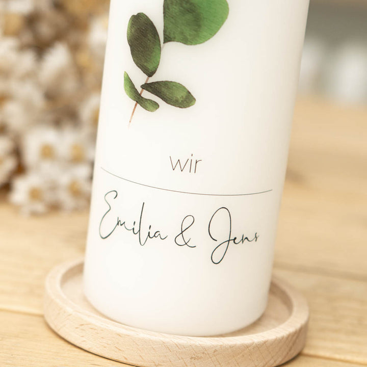 Hochzeitskerze Eukalyptus Traukerze