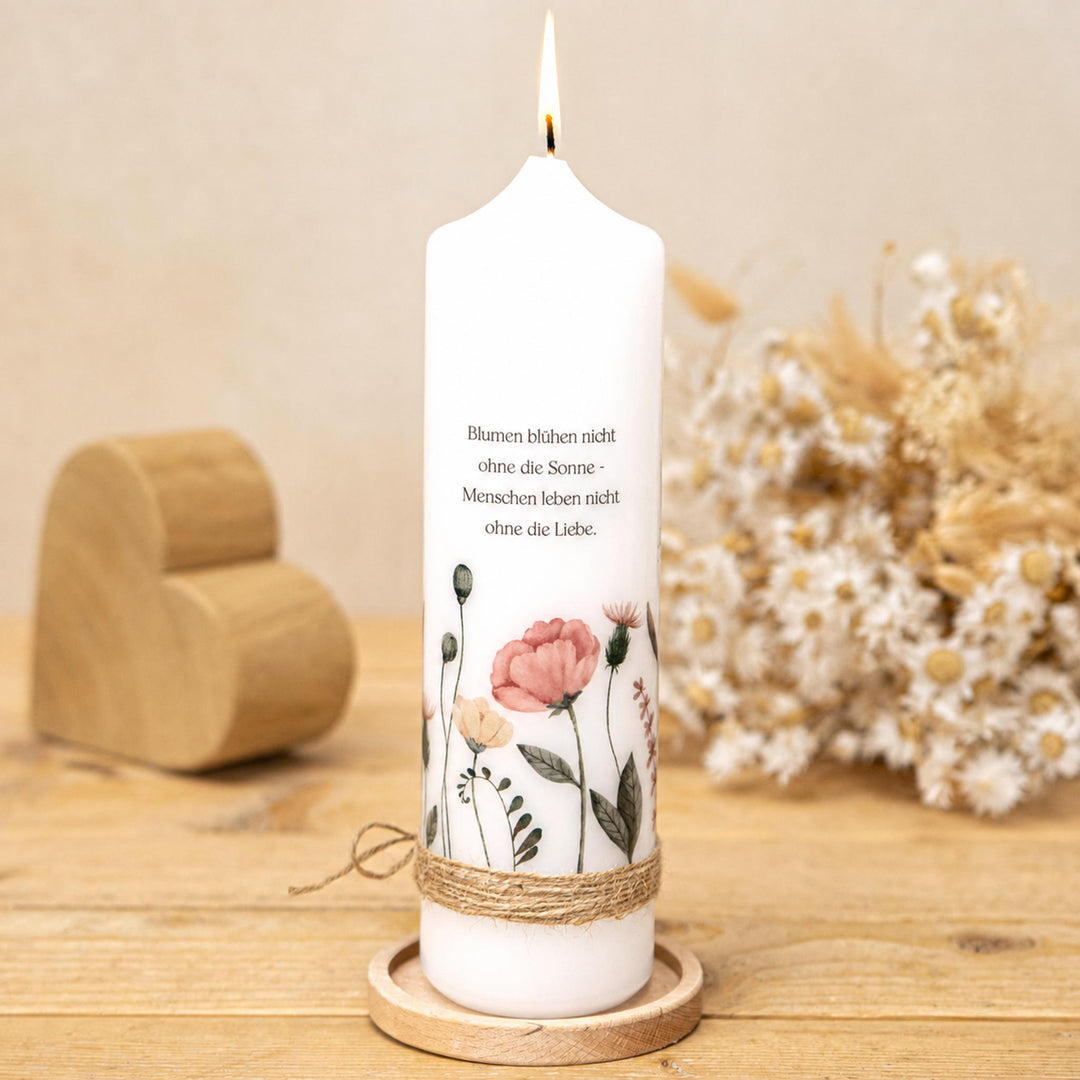 Hochzeitskerze Blumenwiese