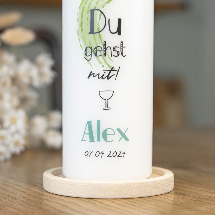 Kommunionkerze Kelch Du gehst mit