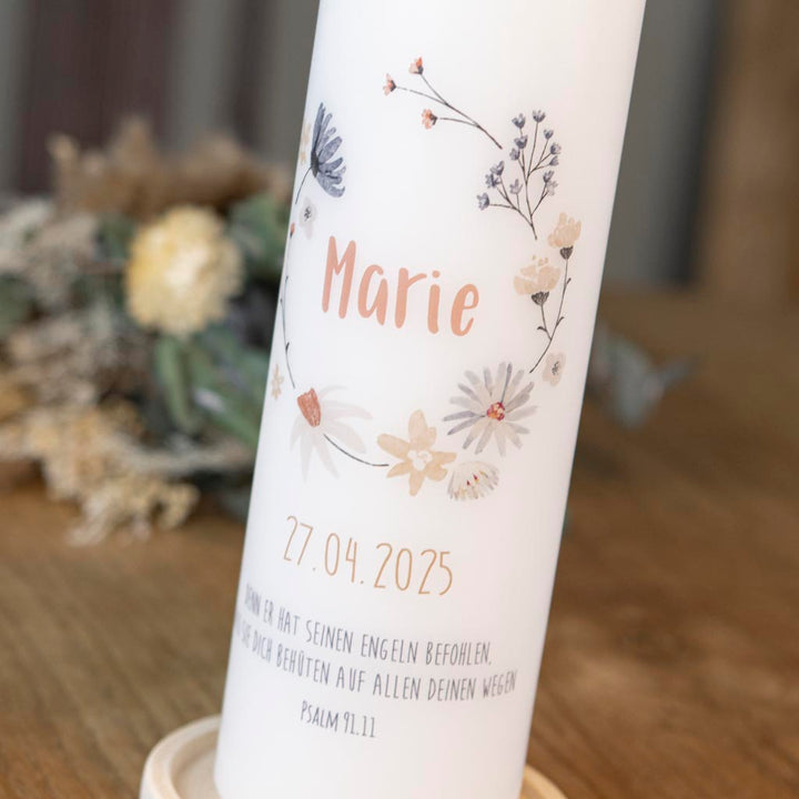 Kommunionkerze  Psalm 91,11 Marie