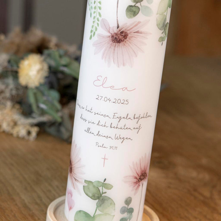 Kommunionkerze Eukalyptus Psalm 91,11
