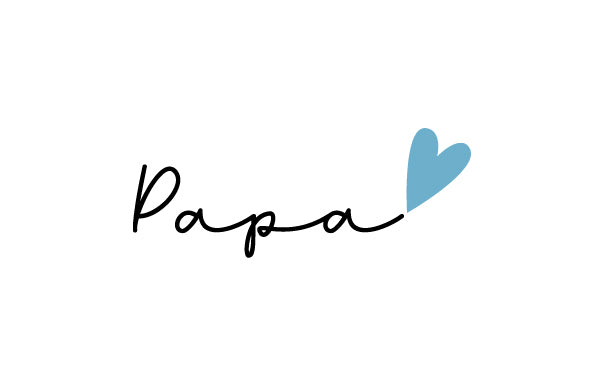 Motiv Papa Herz für eine Geschenkkerze